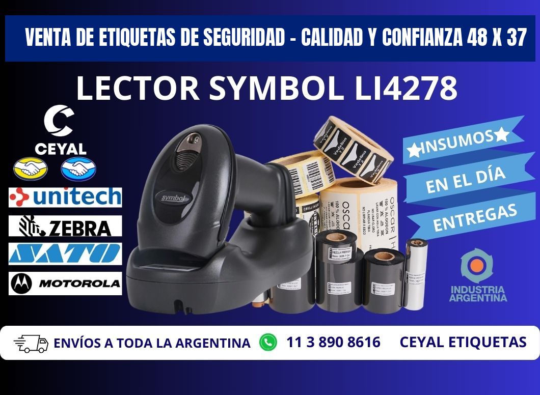 VENTA DE ETIQUETAS DE SEGURIDAD – CALIDAD Y CONFIANZA 48 x 37
