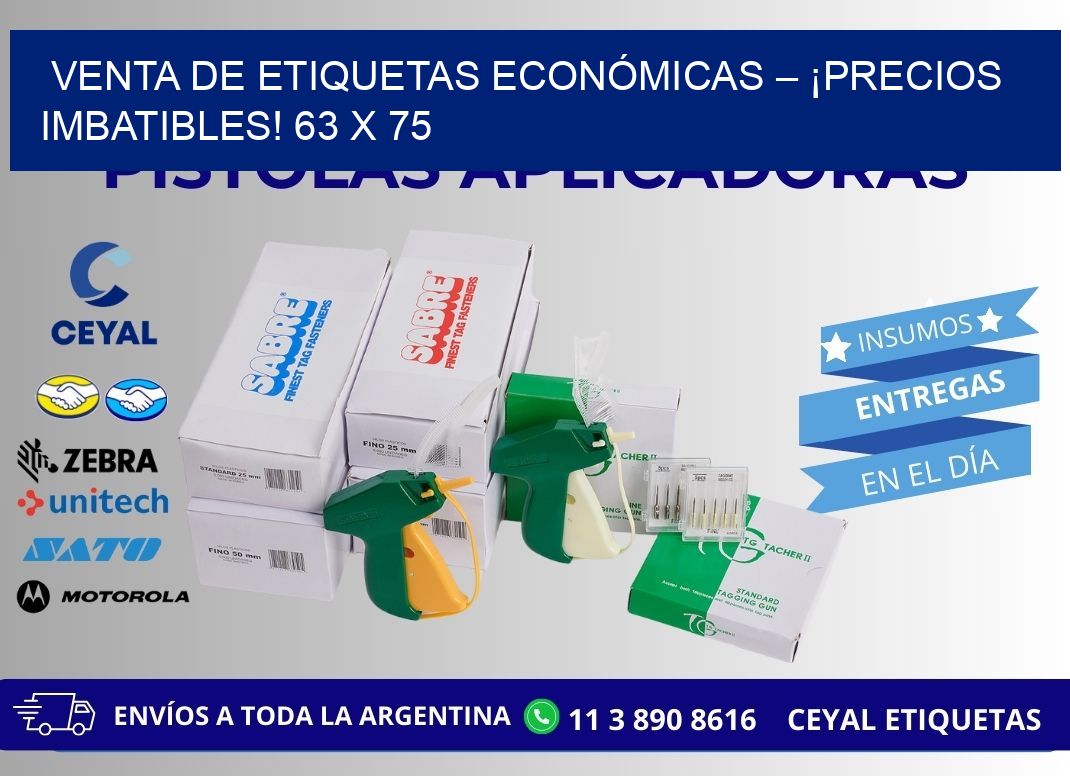 VENTA DE ETIQUETAS ECONÓMICAS – ¡PRECIOS IMBATIBLES! 63 x 75