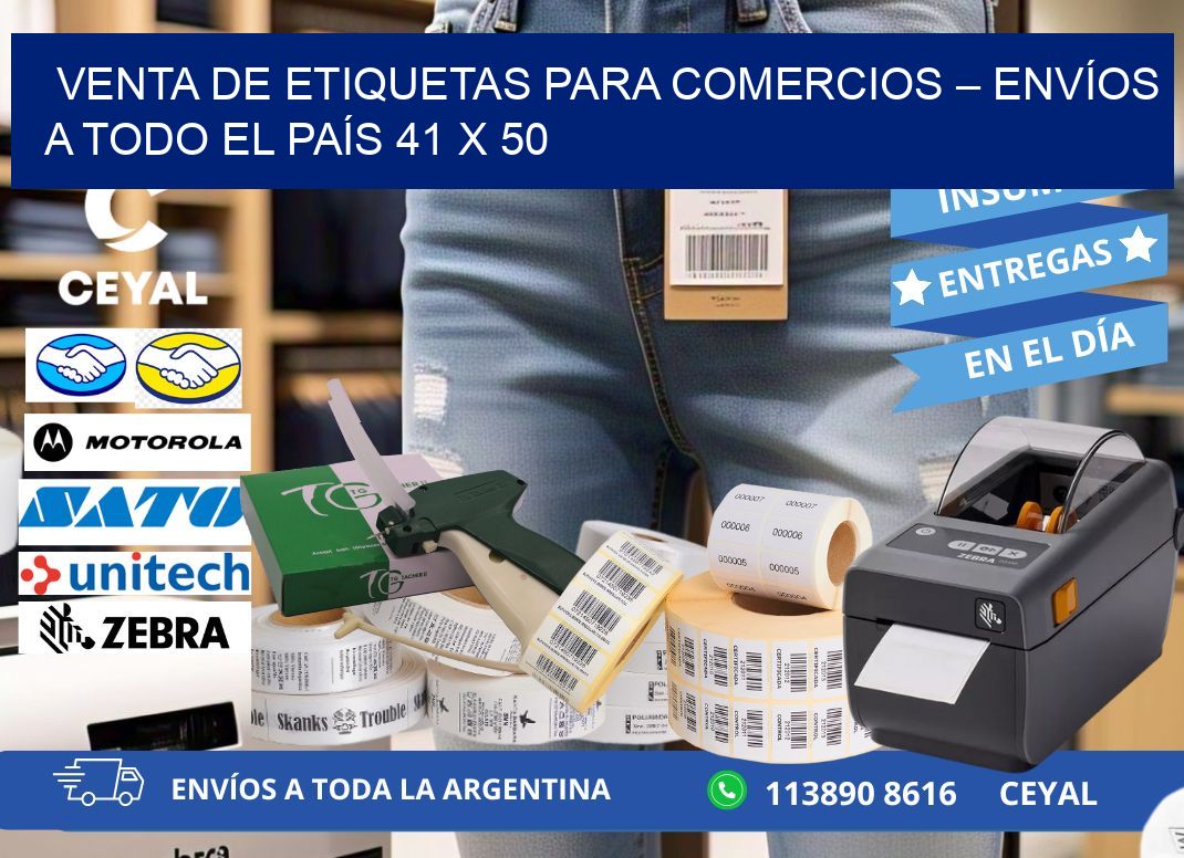 VENTA DE ETIQUETAS PARA COMERCIOS – ENVÍOS A TODO EL PAÍS 41 x 50
