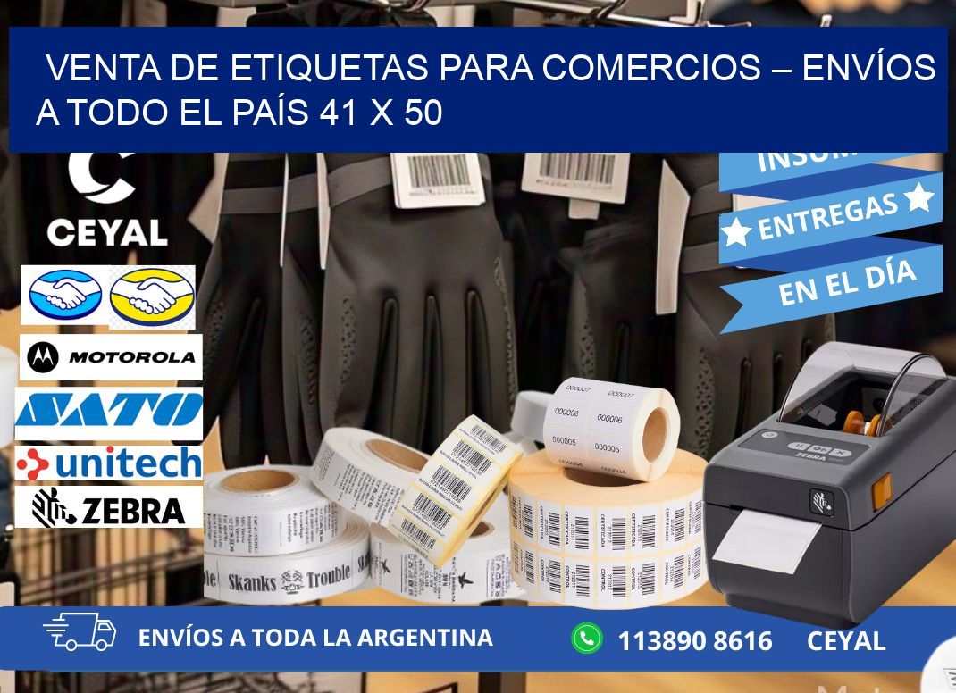 VENTA DE ETIQUETAS PARA COMERCIOS – ENVÍOS A TODO EL PAÍS 41 x 50