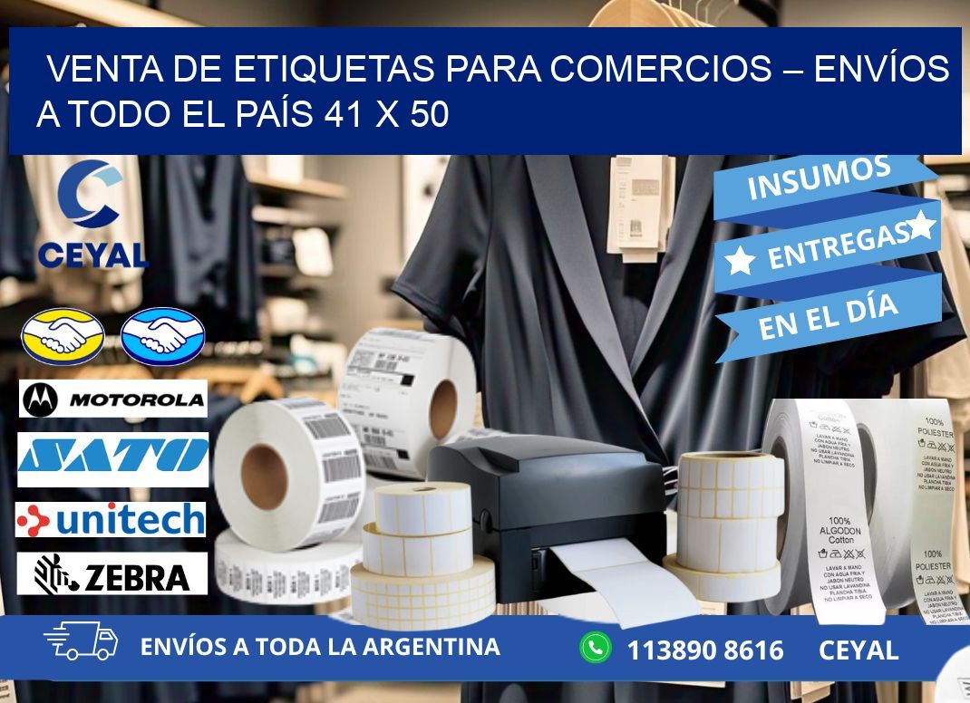 VENTA DE ETIQUETAS PARA COMERCIOS – ENVÍOS A TODO EL PAÍS 41 x 50
