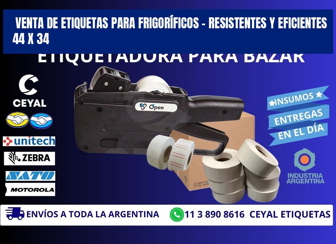 VENTA DE ETIQUETAS PARA FRIGORÍFICOS – RESISTENTES Y EFICIENTES 44 x 34