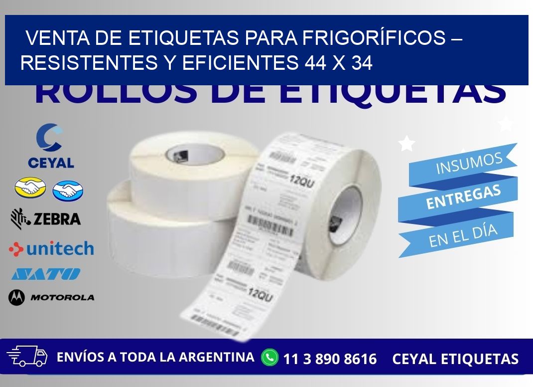 VENTA DE ETIQUETAS PARA FRIGORÍFICOS – RESISTENTES Y EFICIENTES 44 x 34