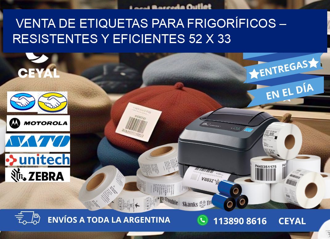 VENTA DE ETIQUETAS PARA FRIGORÍFICOS – RESISTENTES Y EFICIENTES 52 x 33