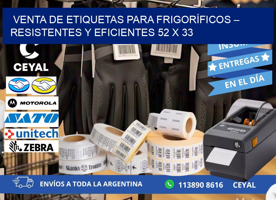 VENTA DE ETIQUETAS PARA FRIGORÍFICOS – RESISTENTES Y EFICIENTES 52 x 33