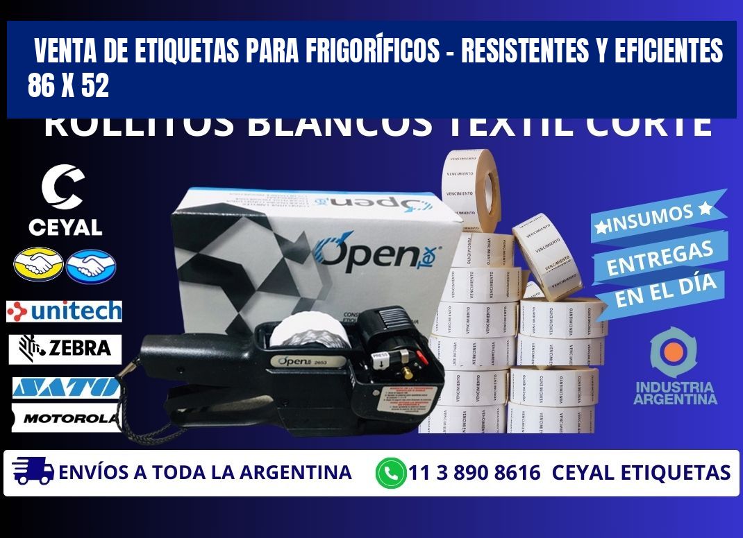 VENTA DE ETIQUETAS PARA FRIGORÍFICOS – RESISTENTES Y EFICIENTES 86 x 52