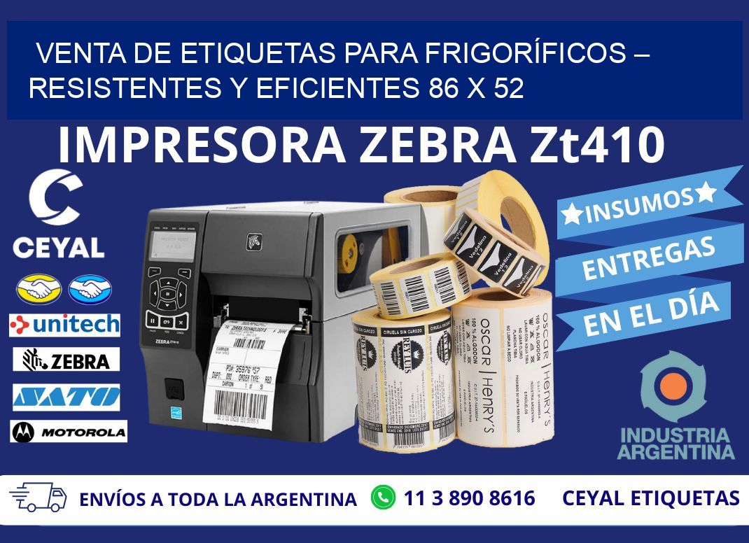 VENTA DE ETIQUETAS PARA FRIGORÍFICOS – RESISTENTES Y EFICIENTES 86 x 52