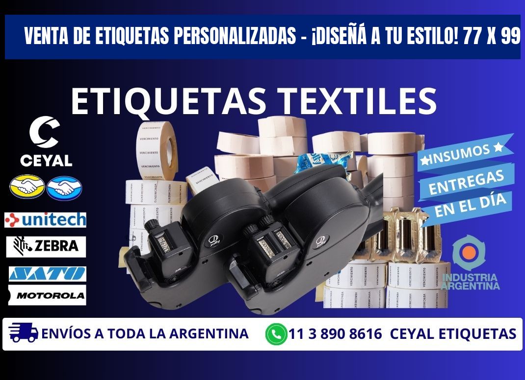 VENTA DE ETIQUETAS PERSONALIZADAS – ¡DISEÑÁ A TU ESTILO! 77 x 99
