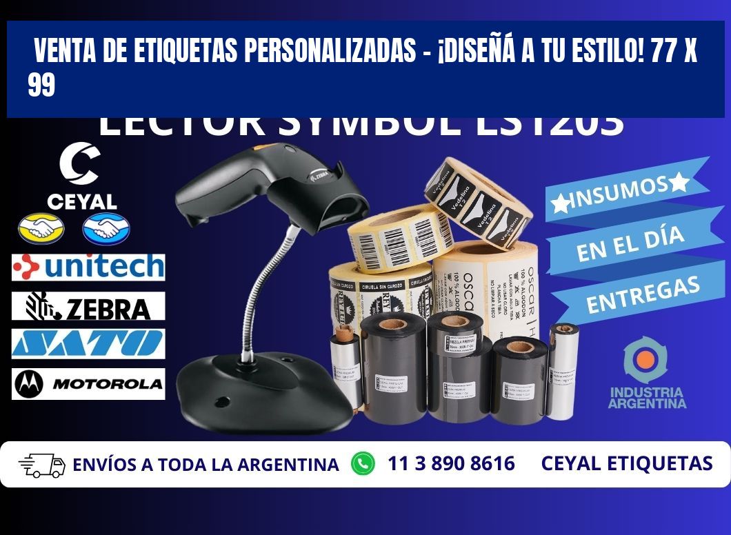 VENTA DE ETIQUETAS PERSONALIZADAS – ¡DISEÑÁ A TU ESTILO! 77 x 99