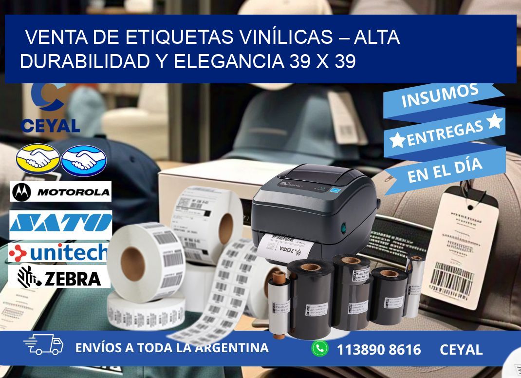 VENTA DE ETIQUETAS VINÍLICAS – ALTA DURABILIDAD Y ELEGANCIA 39 x 39