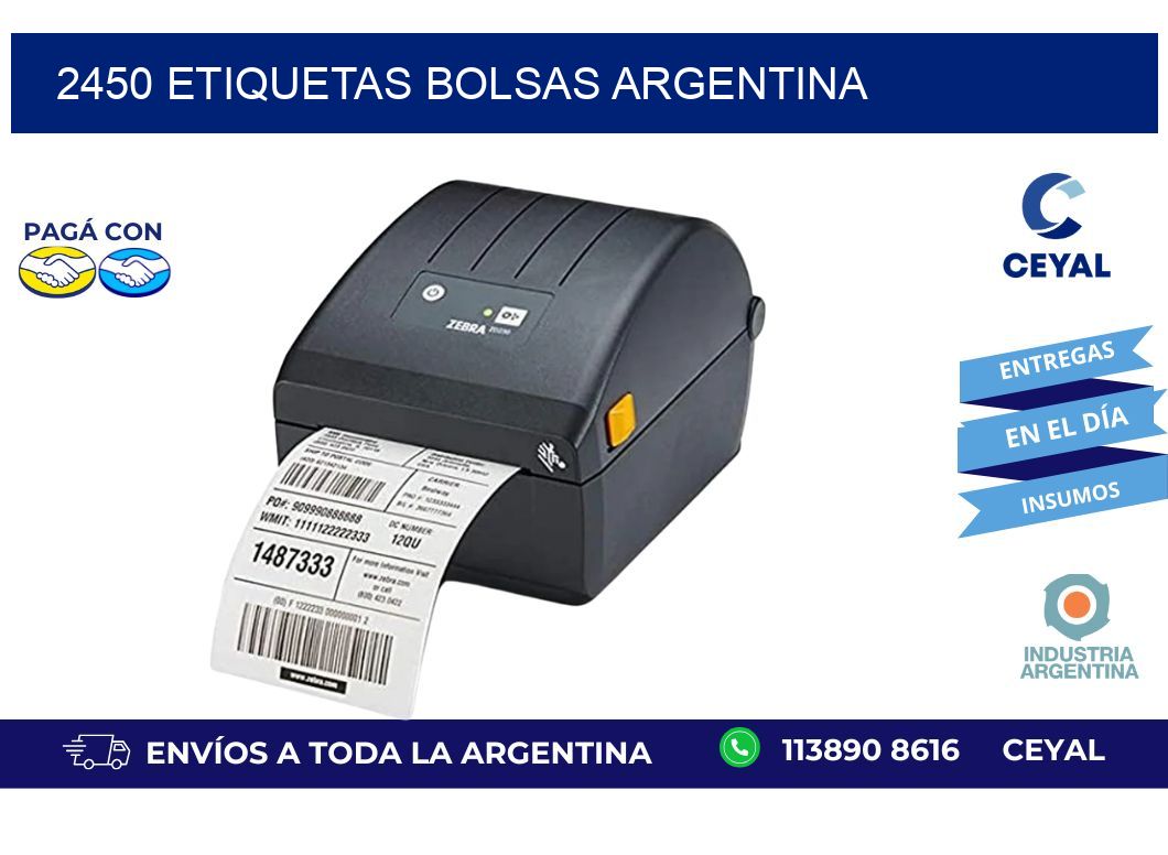 2450 ETIQUETAS BOLSAS ARGENTINA