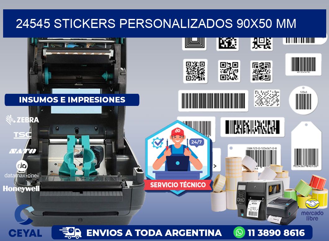 24545 STICKERS PERSONALIZADOS 90x50 mm