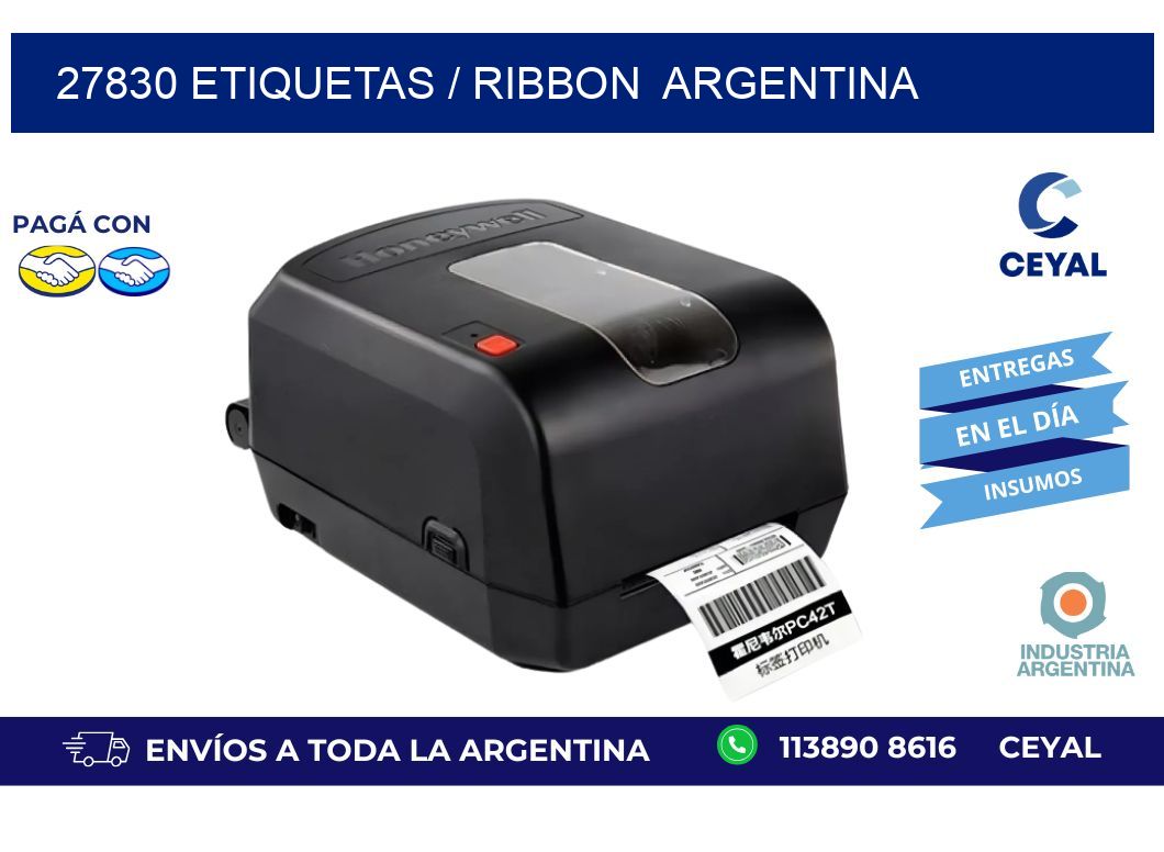 27830 ETIQUETAS / RIBBON  ARGENTINA