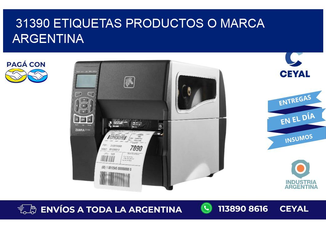 31390 ETIQUETAS PRODUCTOS O MARCA ARGENTINA