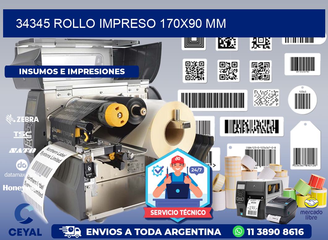 34345 ROLLO IMPRESO 170x90 mm
