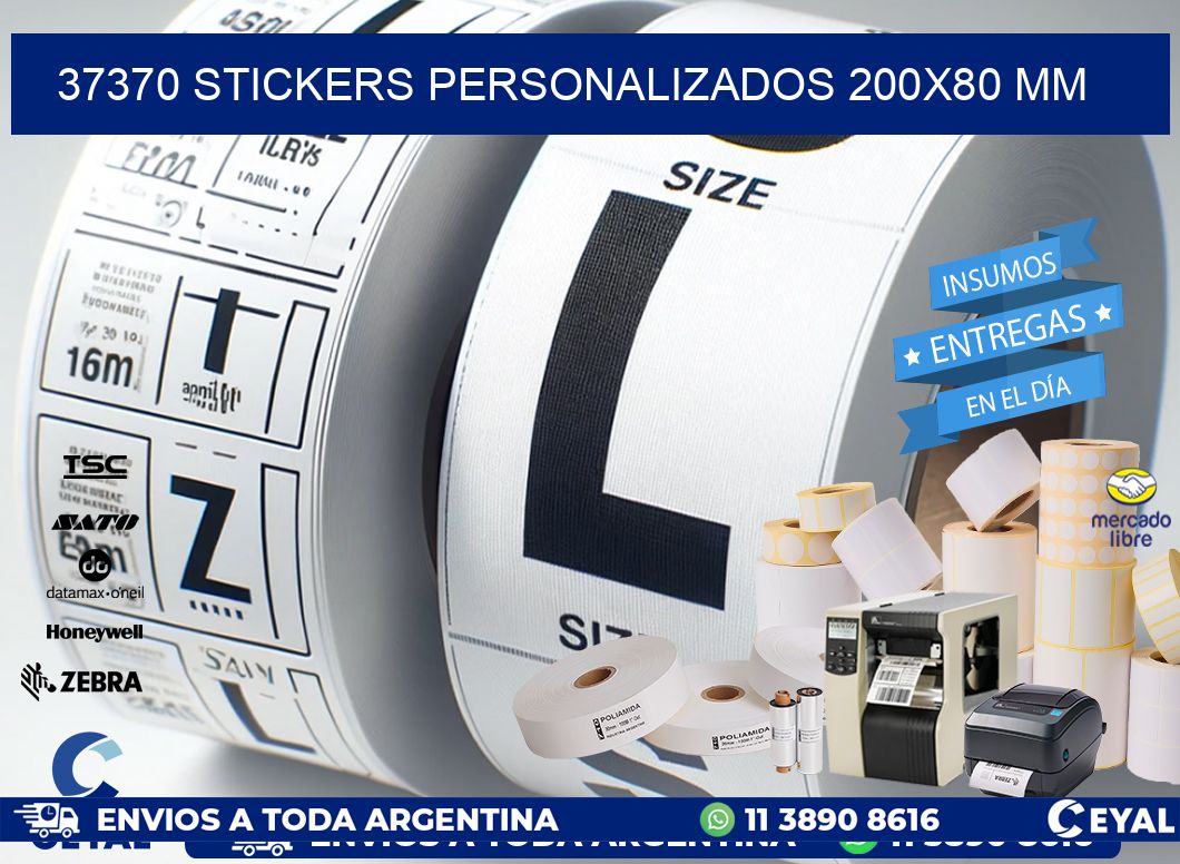 37370 STICKERS PERSONALIZADOS 200x80 mm