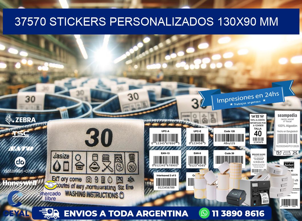 37570 STICKERS PERSONALIZADOS 130x90 mm