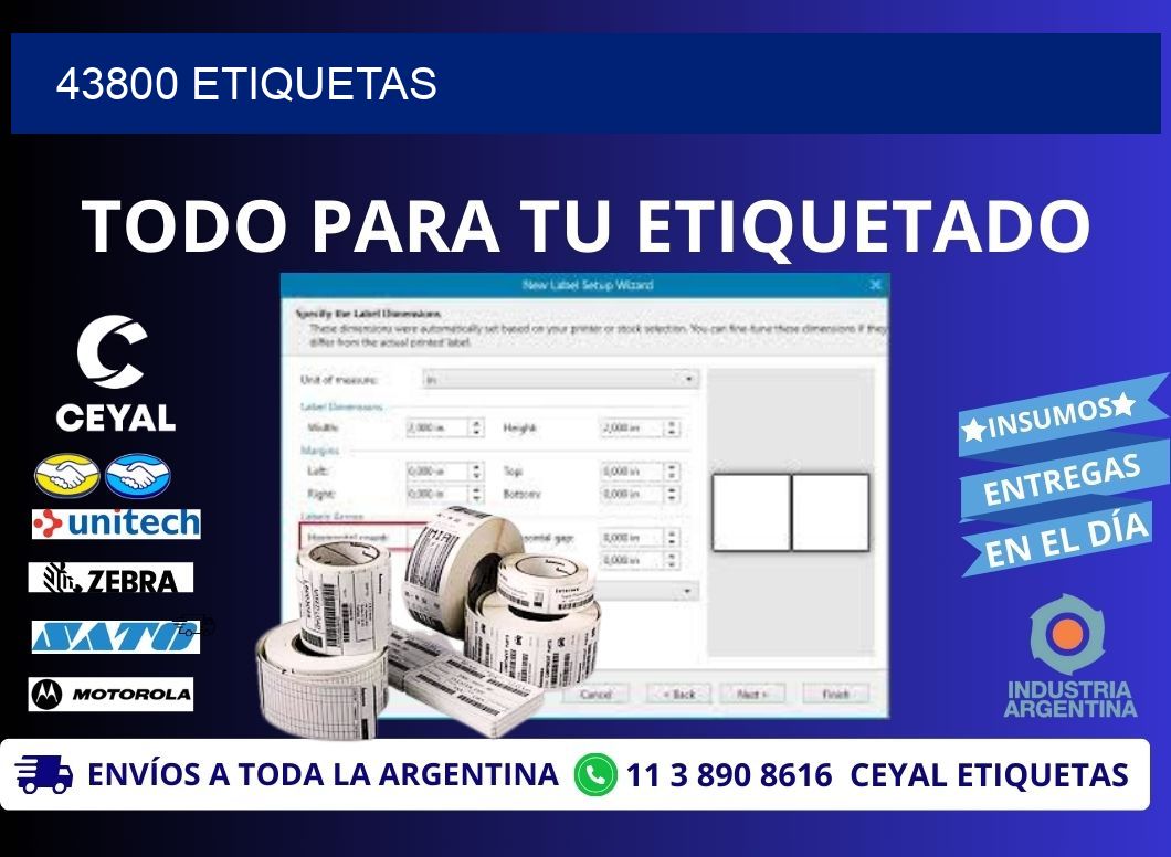 43800 ETIQUETAS