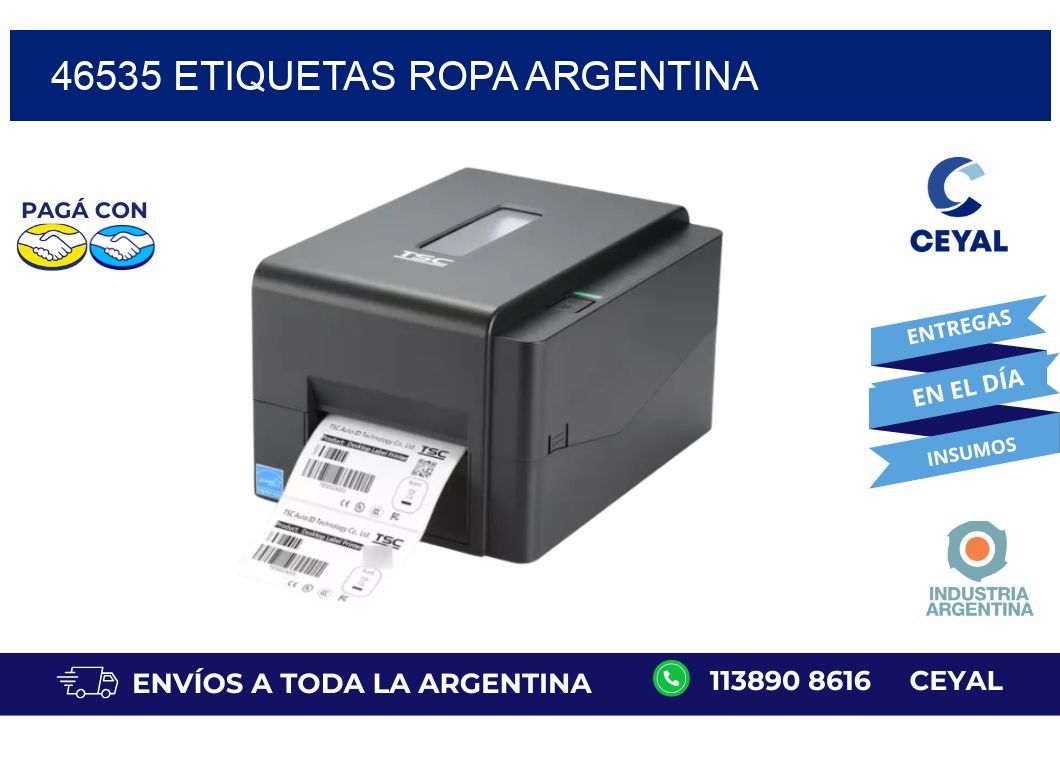 46535 ETIQUETAS ROPA ARGENTINA