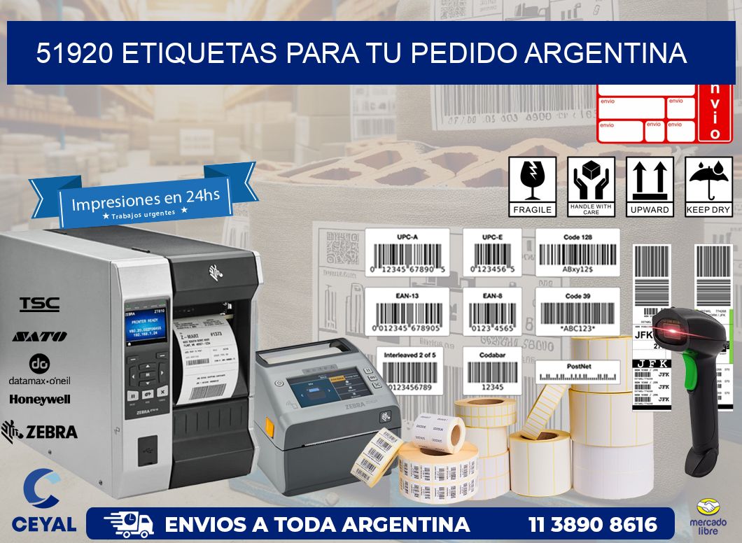 51920 ETIQUETAS PARA TU PEDIDO ARGENTINA