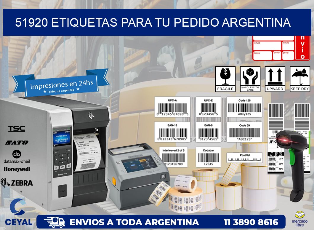 51920 ETIQUETAS PARA TU PEDIDO ARGENTINA
