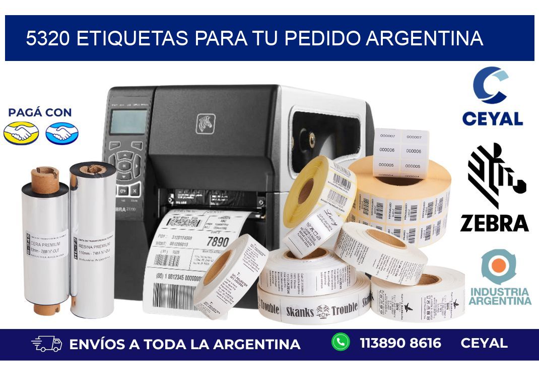 5320 ETIQUETAS PARA TU PEDIDO ARGENTINA
