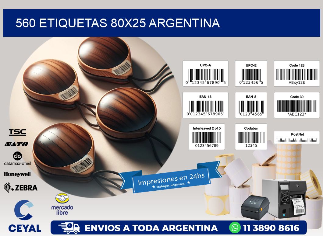 560 ETIQUETAS 80x25 argentina