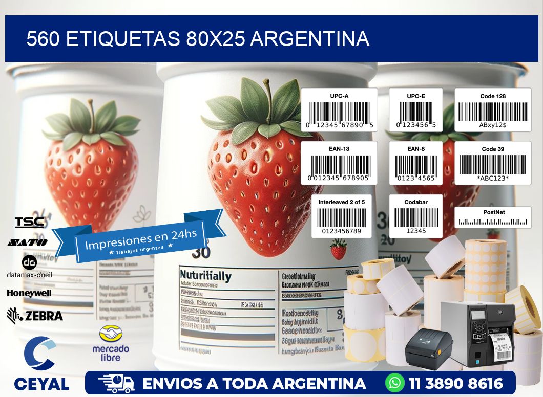 560 ETIQUETAS 80x25 argentina