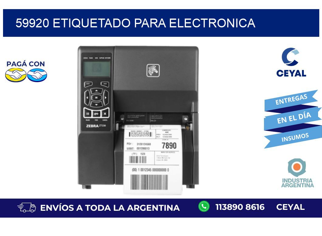 59920 ETIQUETADO PARA ELECTRONICA