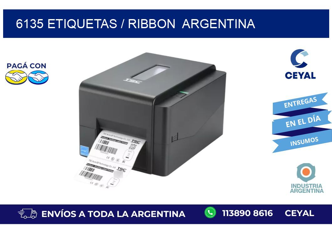 6135 ETIQUETAS / RIBBON  ARGENTINA