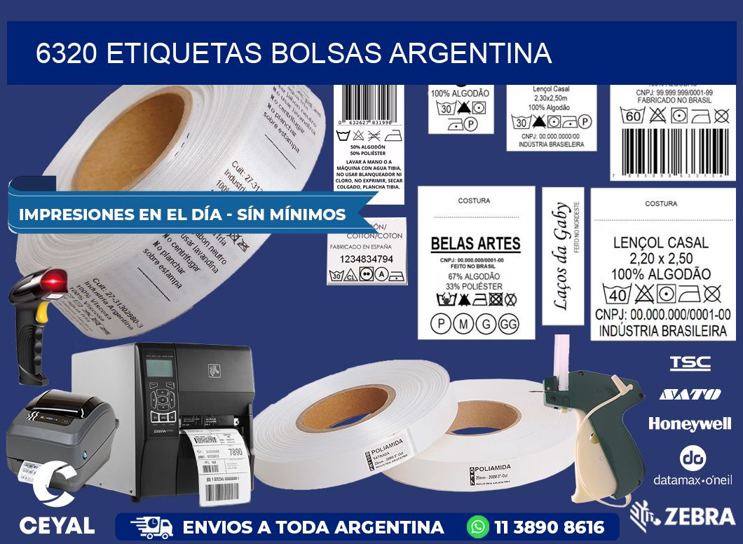 6320 ETIQUETAS BOLSAS ARGENTINA