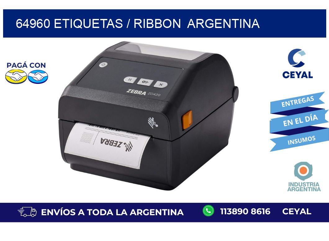 64960 ETIQUETAS / RIBBON  ARGENTINA