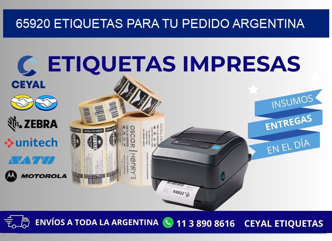 65920 ETIQUETAS PARA TU PEDIDO ARGENTINA