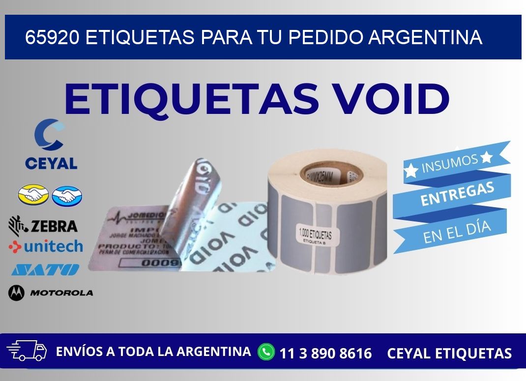 65920 ETIQUETAS PARA TU PEDIDO ARGENTINA