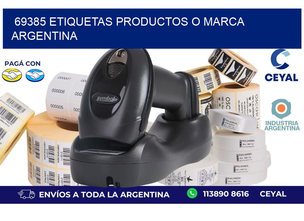 69385 ETIQUETAS PRODUCTOS O MARCA ARGENTINA