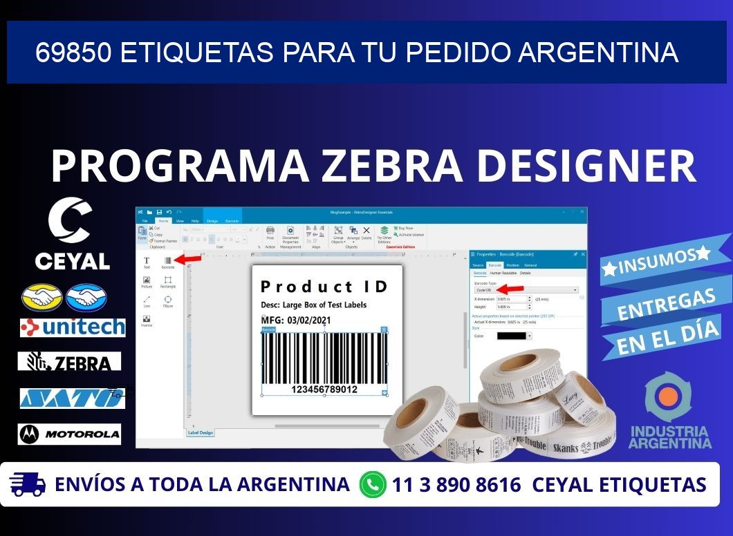 69850 ETIQUETAS PARA TU PEDIDO ARGENTINA