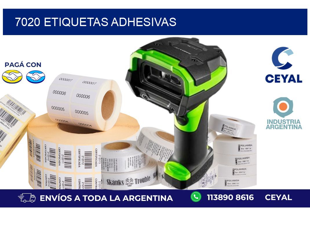 7020 ETIQUETAS ADHESIVAS