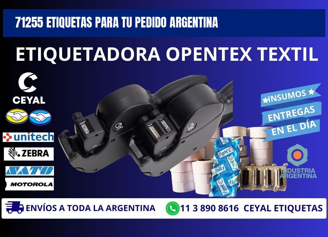 71255 ETIQUETAS PARA TU PEDIDO ARGENTINA