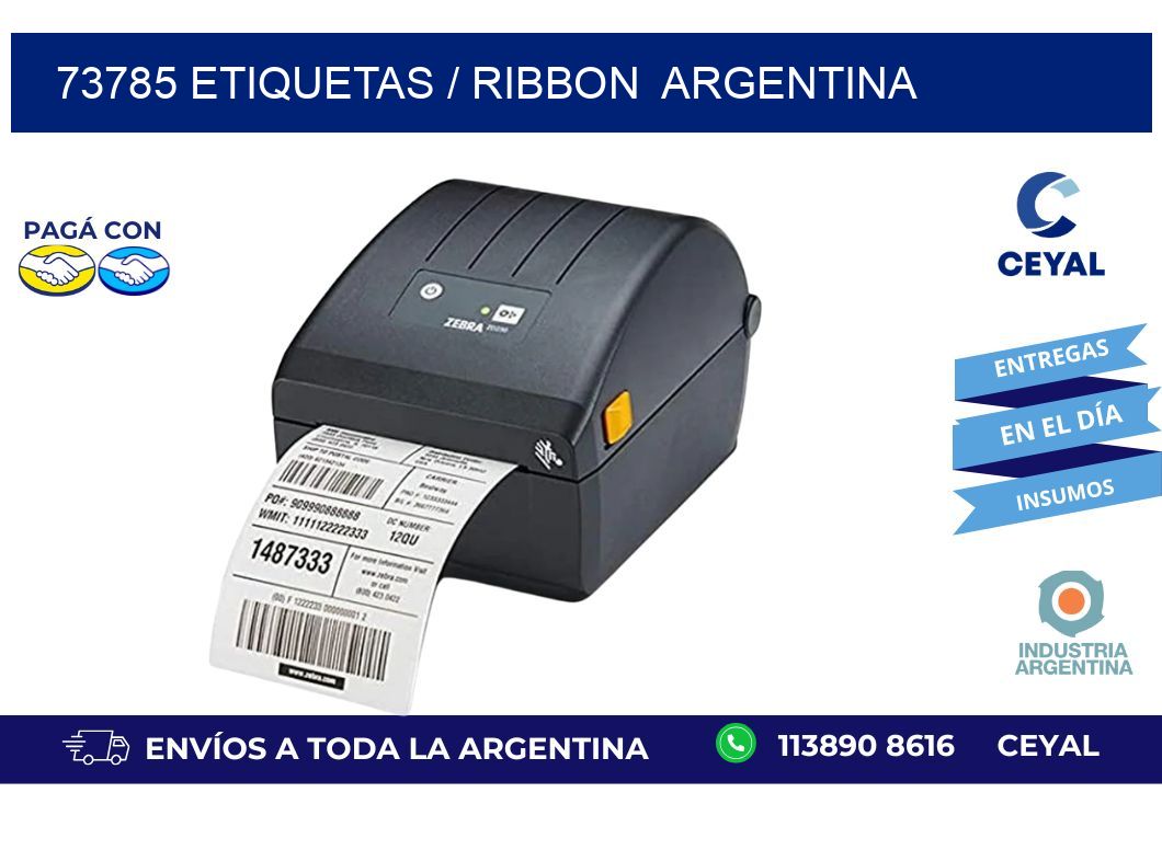 73785 ETIQUETAS / RIBBON  ARGENTINA