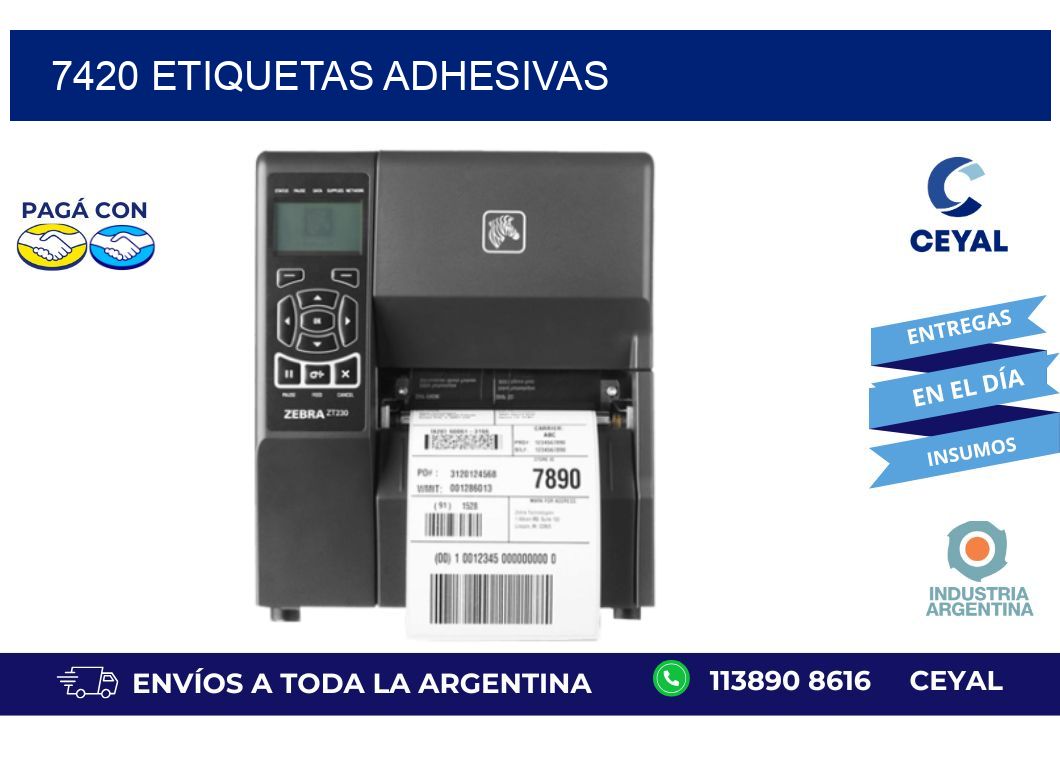 7420 ETIQUETAS ADHESIVAS