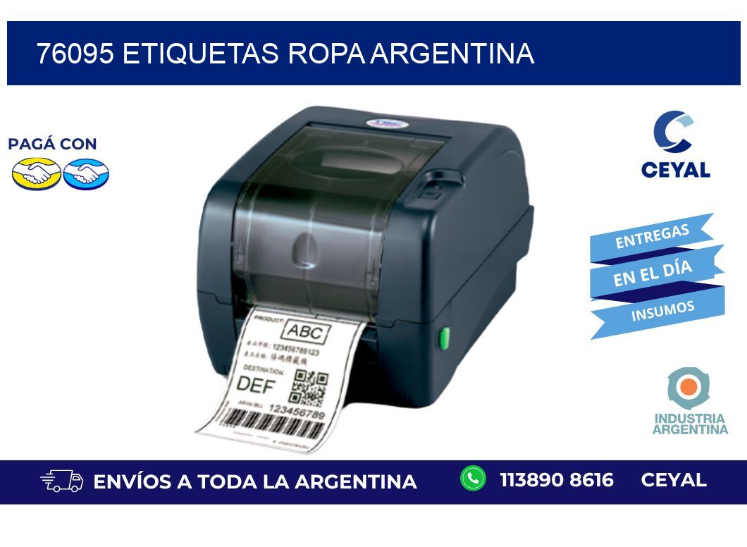 76095 ETIQUETAS ROPA ARGENTINA
