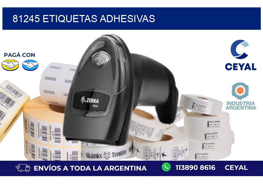 81245 ETIQUETAS ADHESIVAS