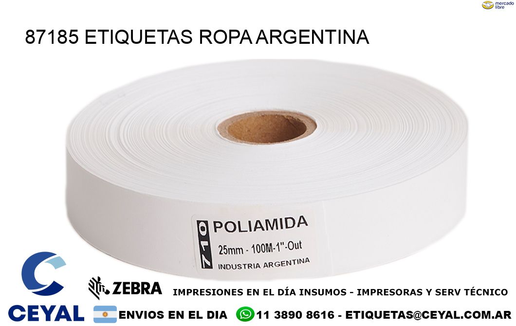 87185 ETIQUETAS ROPA ARGENTINA
