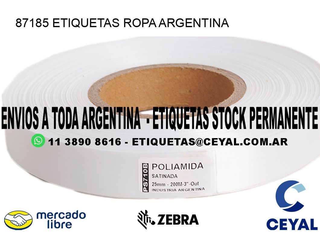 87185 ETIQUETAS ROPA ARGENTINA