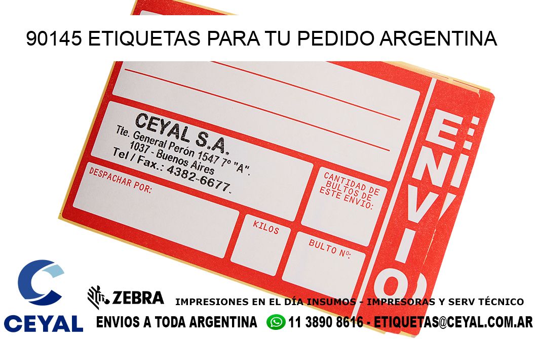 90145 ETIQUETAS PARA TU PEDIDO ARGENTINA