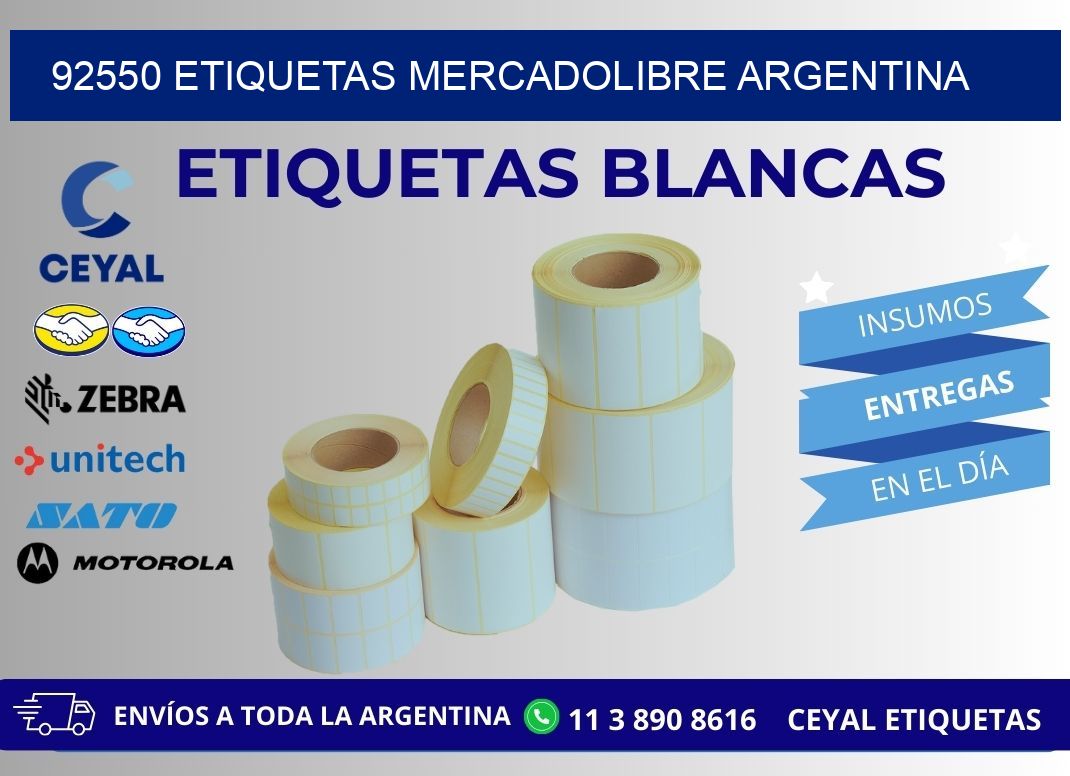 92550 ETIQUETAS MERCADOLIBRE ARGENTINA
