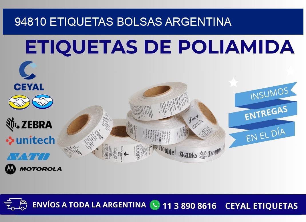 94810 ETIQUETAS BOLSAS ARGENTINA