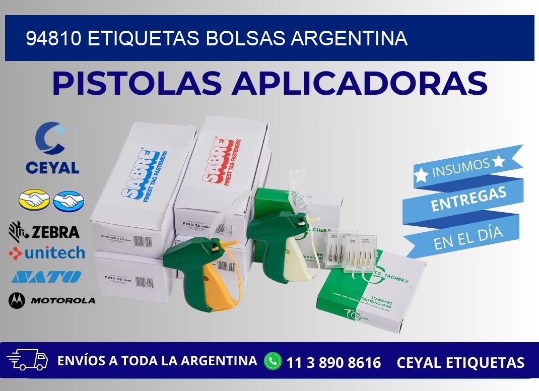 94810 ETIQUETAS BOLSAS ARGENTINA