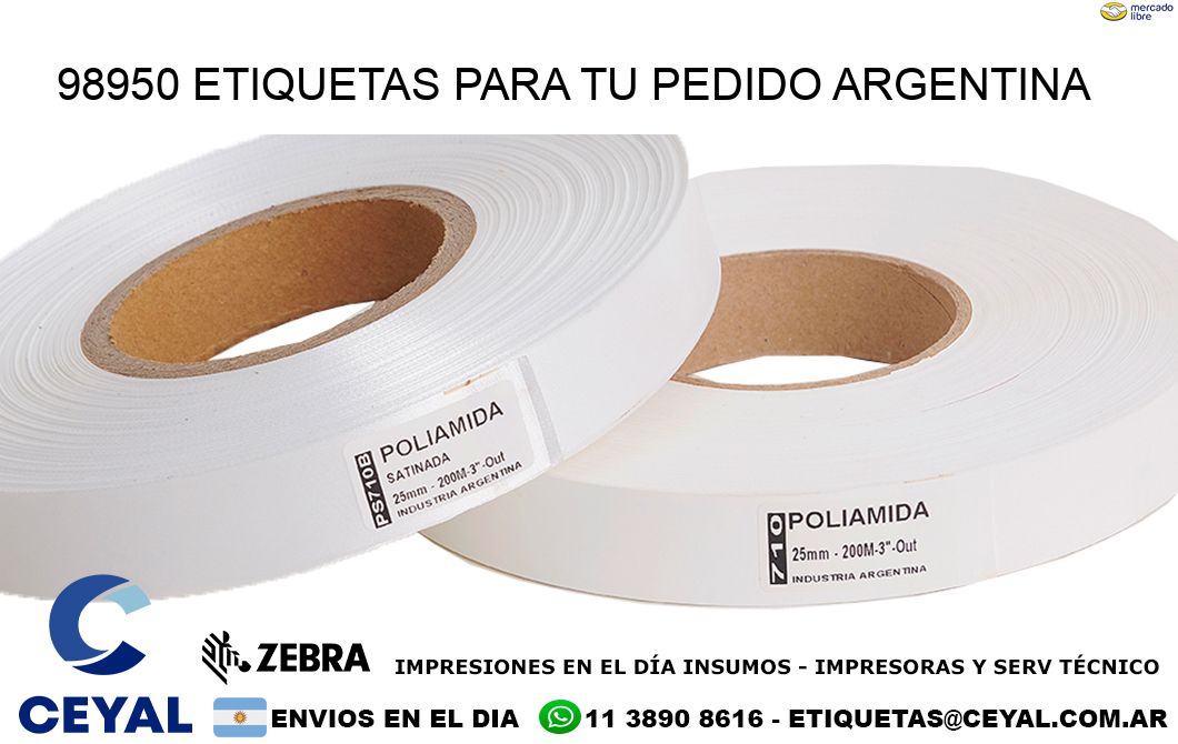98950 ETIQUETAS PARA TU PEDIDO ARGENTINA