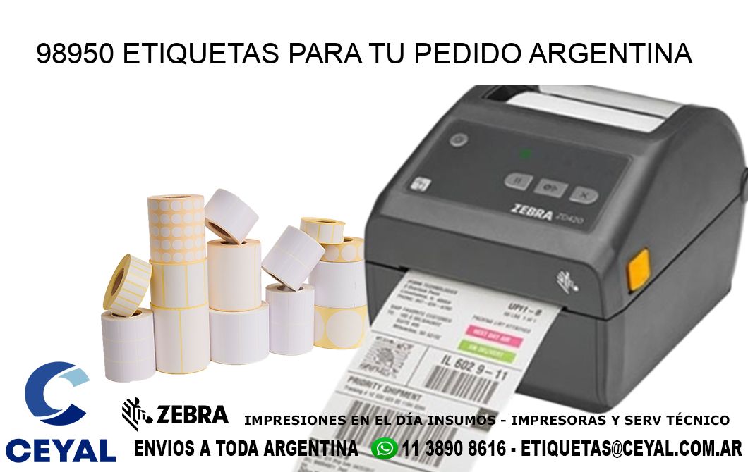 98950 ETIQUETAS PARA TU PEDIDO ARGENTINA